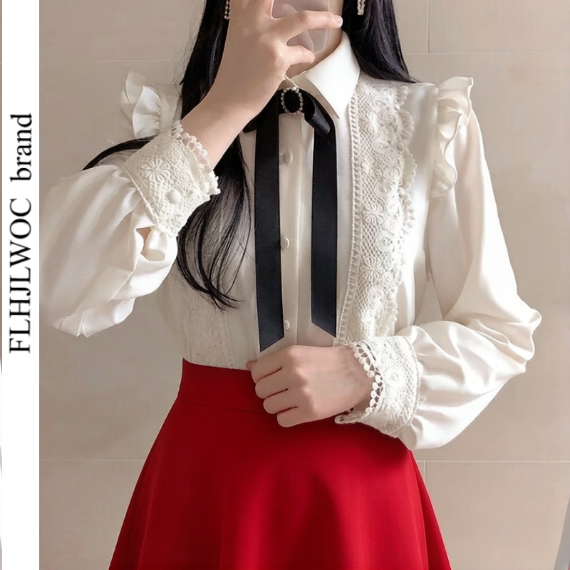 Women Formal Wear White Shirt - تكدرت الخريف الربيع الأساسية مكتب سيدة