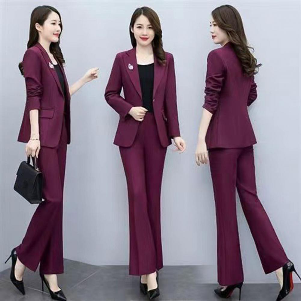 Women'S Formal Wear Pants - طقم نسائي رسمي من قطعتين: جاكيت