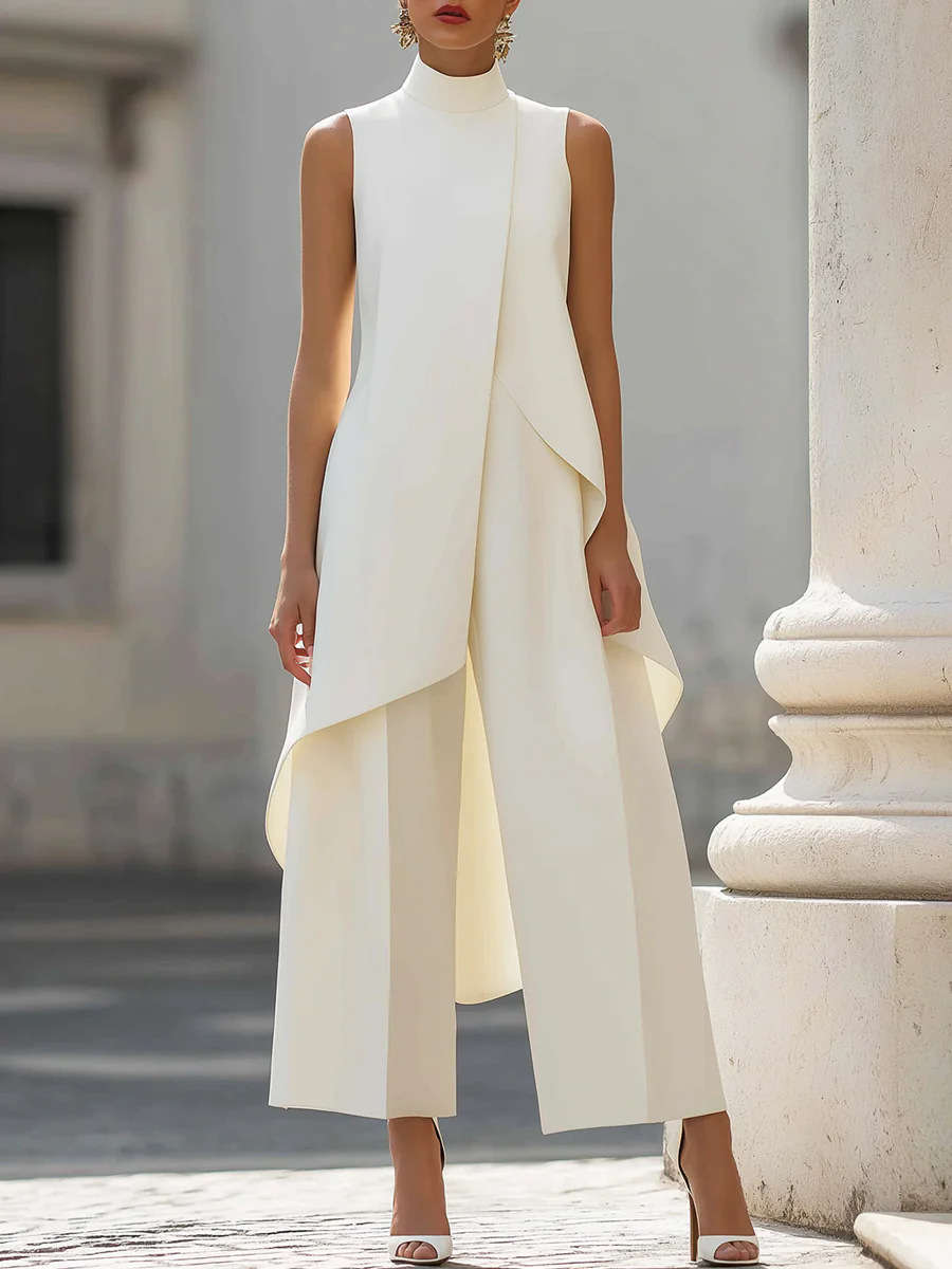 Women'S Formal Wear Pants - بدلة نسائية رسمية للمكتب بلون موحد