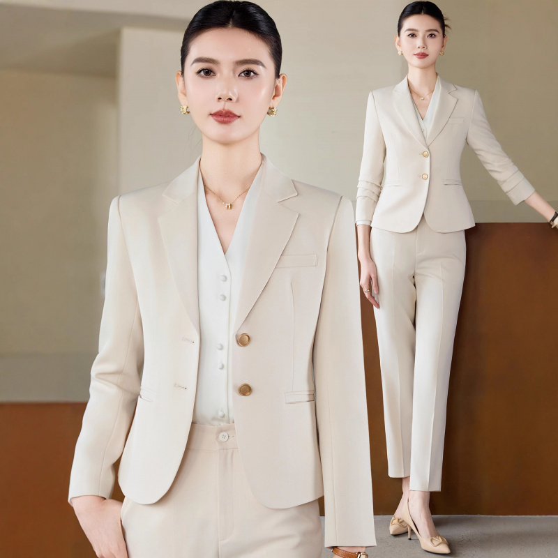 بدلة بيضاء مشمش للنساء، مقابلة - مراجعة Women Formal Wear White Shirt وسعره