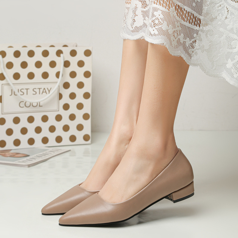 أحذية نسائية جلدية أنيقة بكعب  - مراجعة Women Formal Wear For Office وسعره