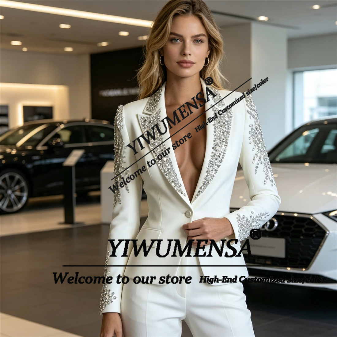 بدلات نسائية فاخرة من قطعتين م - مراجعة Women'S Formal Wear Pants وسعره
