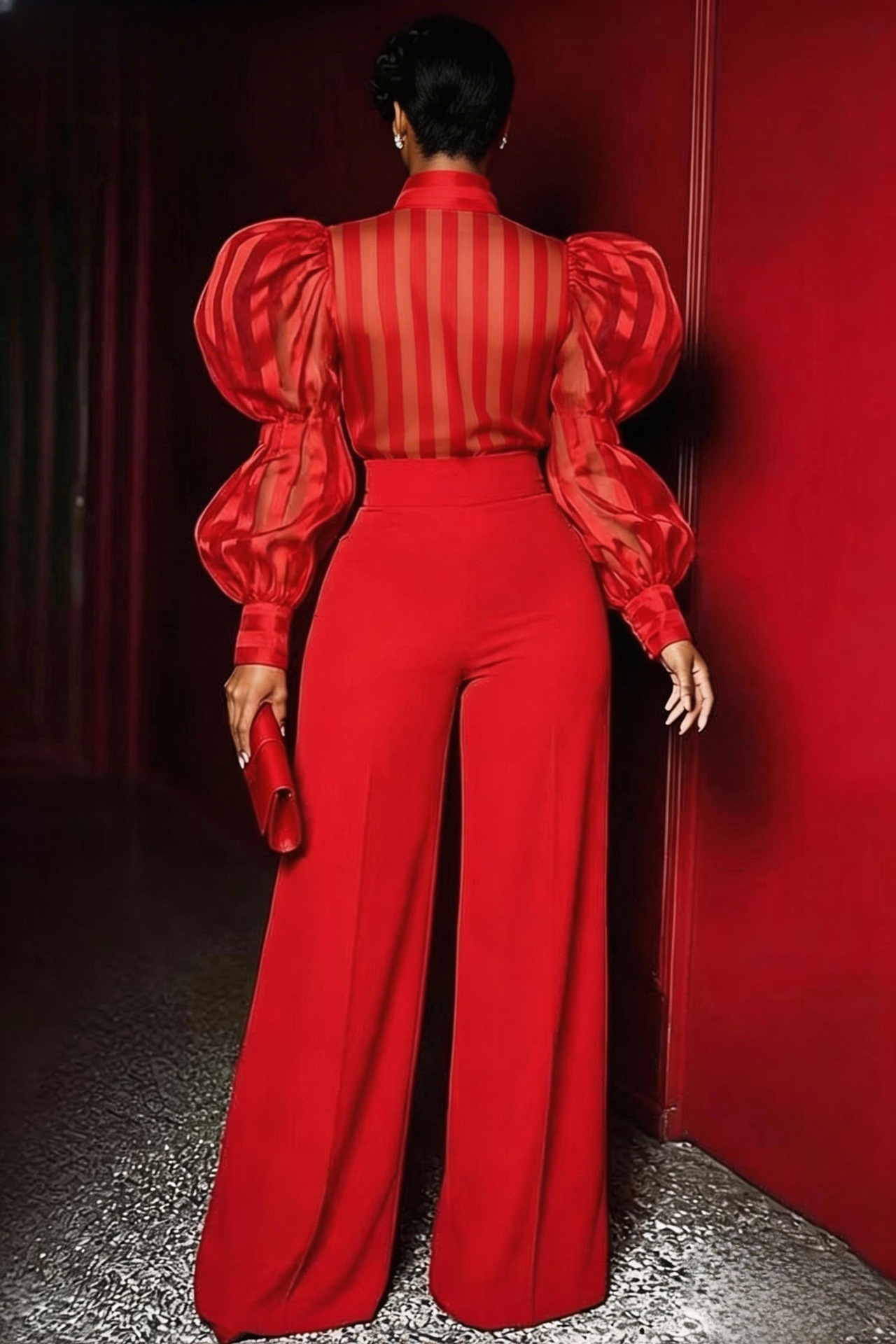 بنطلون واسع الساق بخياطة أمامي - مراجعة Women'S Formal Wear Pants وسعره