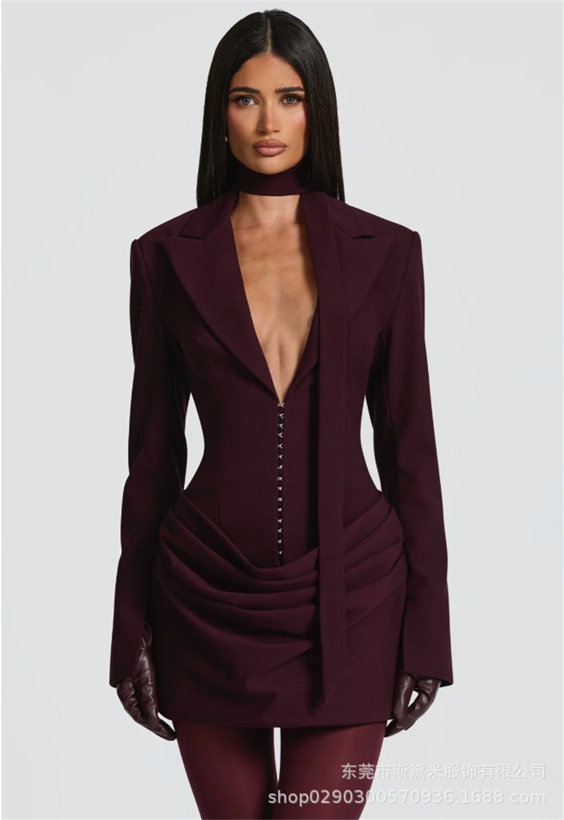 وشاح طويل المرأة البدلة 1 قطعة - مراجعة Women Formal Wear With Blazer وسعره