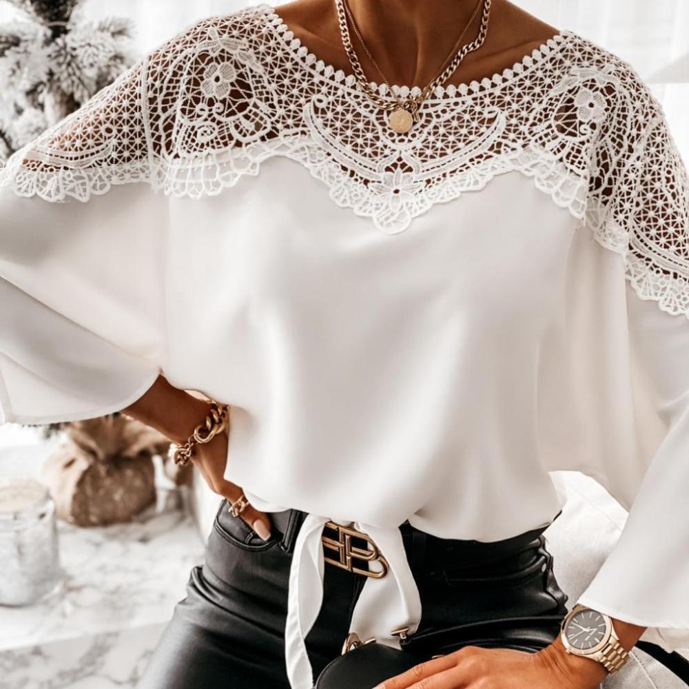 بلوزة كلاسيكية بأكمام طويلة من - مراجعة Women Formal Wear White Shirt وسعره