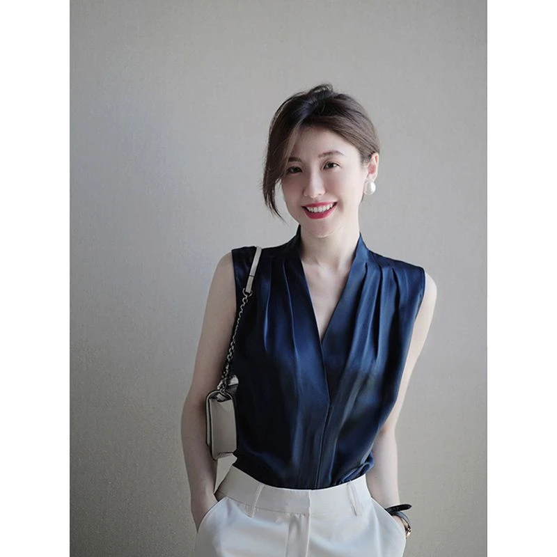 قمصان وبلوزات نسائية برقبة على - مراجعة Women Formal Wear White Shirt وسعره