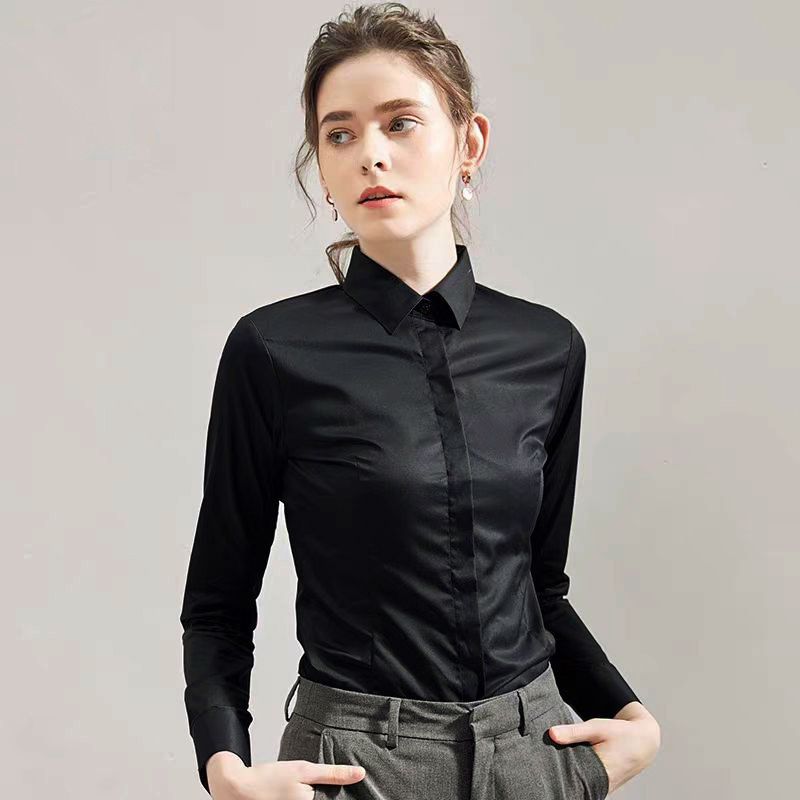 قميص صيفي أسود بأكمام قصيرة وي - مراجعة Women Formal Wear White Shirt وسعره