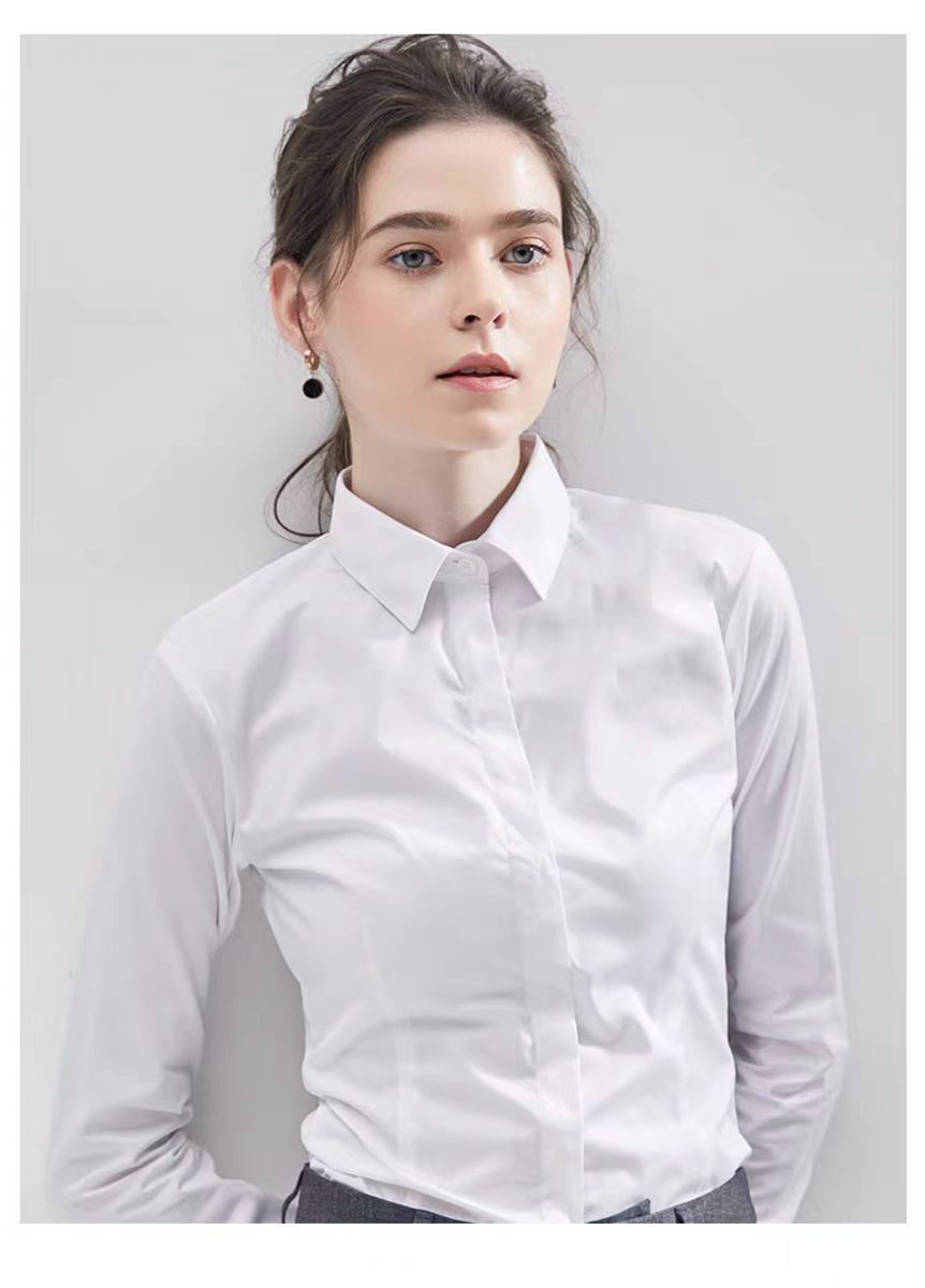 قميص صيفي أسود بأكمام قصيرة وي - مراجعة Women Formal Wear White Shirt وسعره