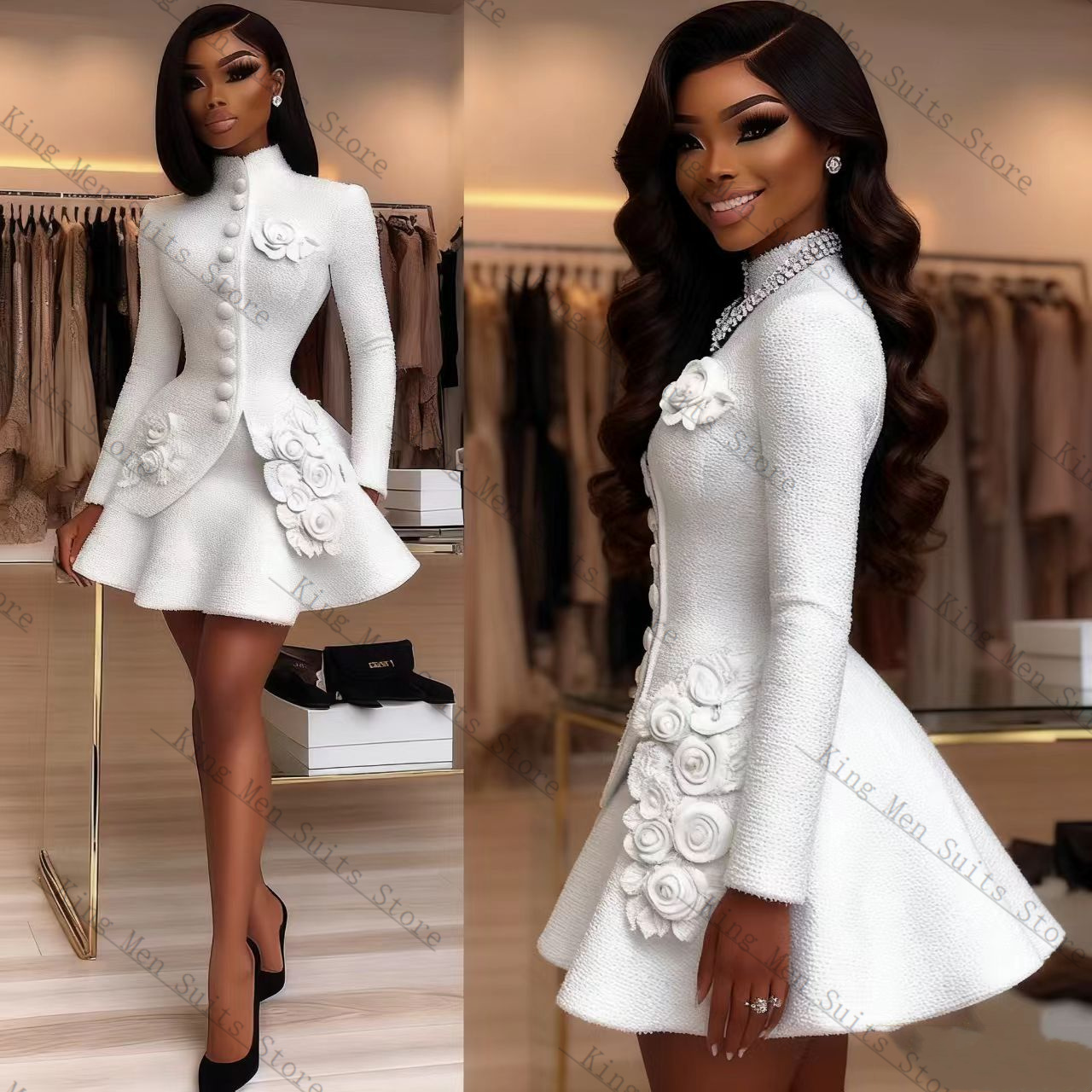 الفاخرة الأبيض المرأة البدلة م - مراجعة Women'S Formal Wear For A Wedding وسعره