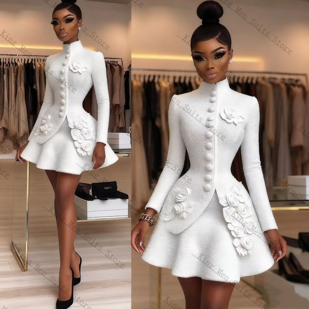 الفاخرة الأبيض المرأة البدلة م - مراجعة Women'S Formal Wear For A Wedding وسعره