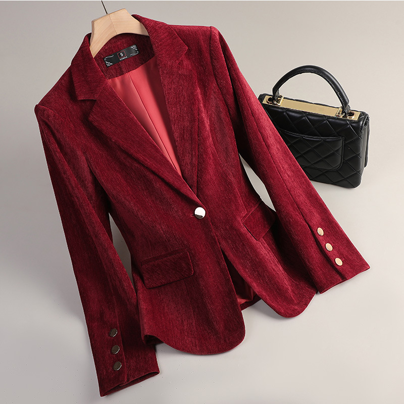سترة نسائية مخملية باللون الذه - مراجعة Women'S Office Formal Wear For Ladies وسعره