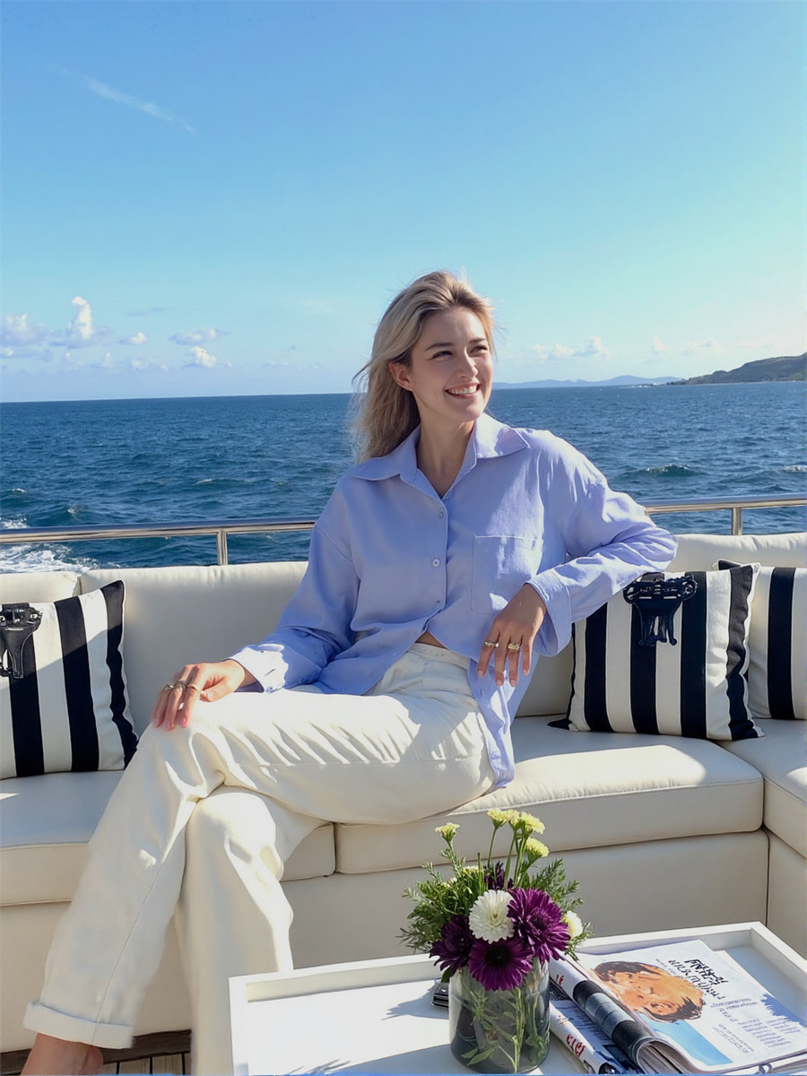 ملابس الصيف النسائية قمصان بيض - مراجعة Women Formal Wear White Shirt وسعره