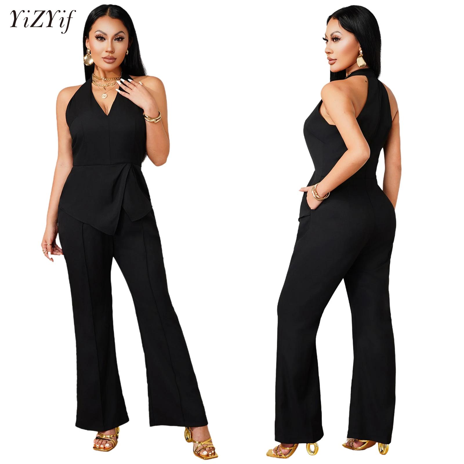 جمبسوت نسائي أنيق بدون أكمام ب - مراجعة Women'S Formal Wear Pants وسعره