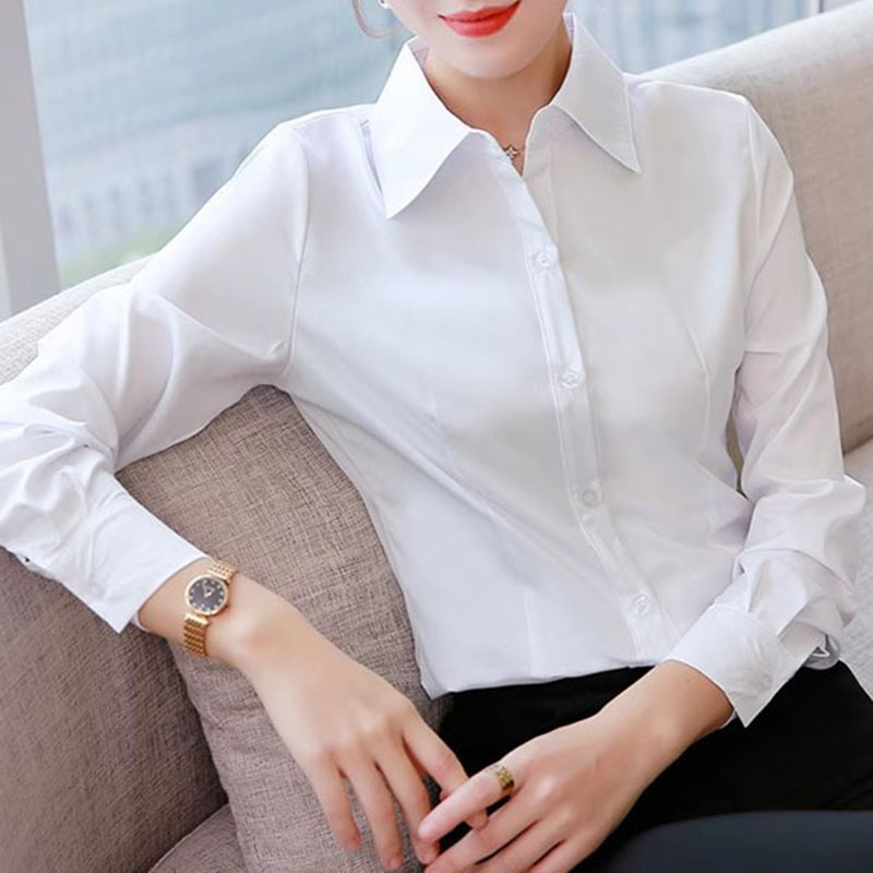قمصان نسائية رسمية بيضاء ضيقة  - مراجعة Women Formal Wear White Shirt وسعره