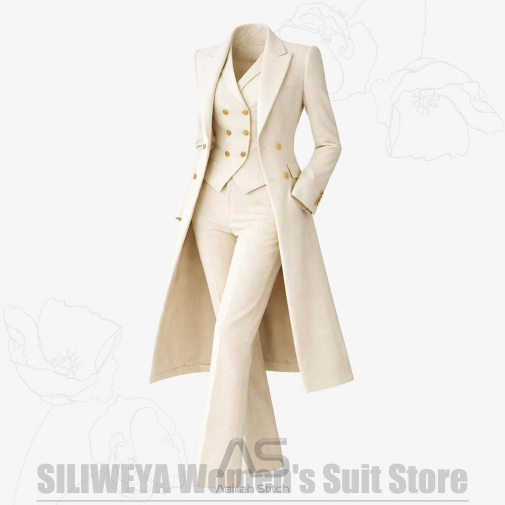 بدلة نسائية من 3 قطع معطف طويل - مراجعة Women'S Formal Wear For A Wedding وسعره
