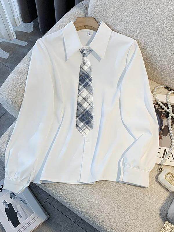 قميص أبيض فضفاض بأكمام طويلة ل - مراجعة Women Formal Wear White Shirt وسعره