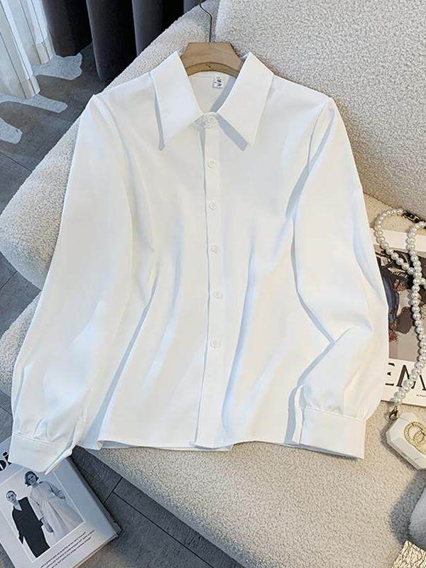 قميص أبيض فضفاض بأكمام طويلة ل - مراجعة Women Formal Wear White Shirt وسعره
