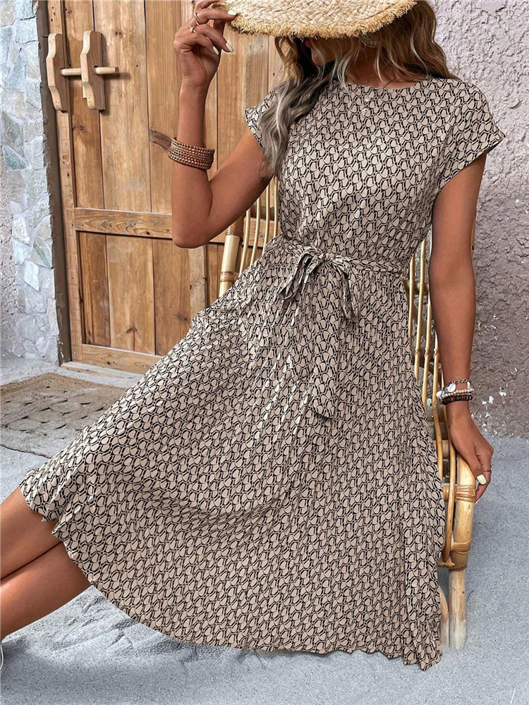 فستان Msfilia صيفي طويل بطيات  - مراجعة Women Formal Wear Zara وسعره