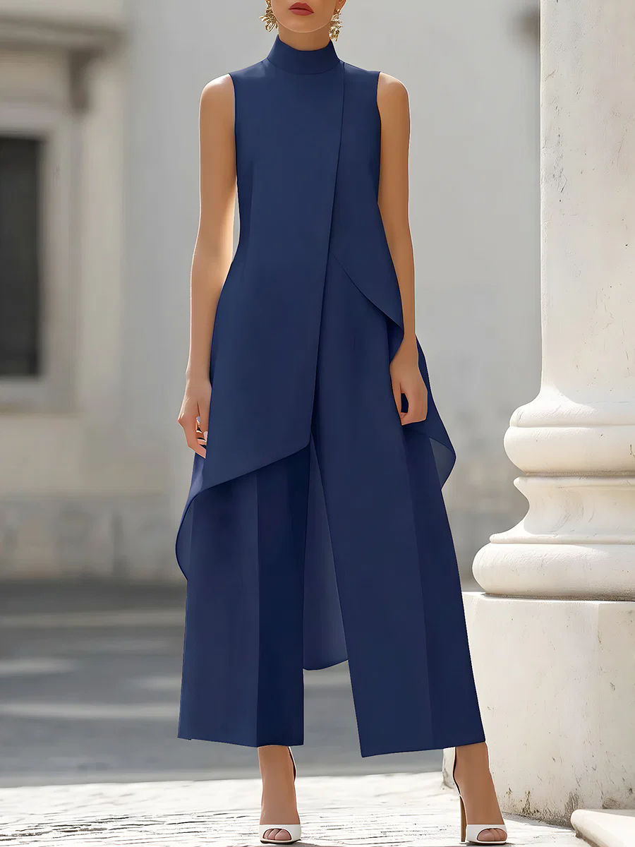 بدلة نسائية بدون أكمام ذات ياق - مراجعة Women'S Formal Wear Pants وسعره