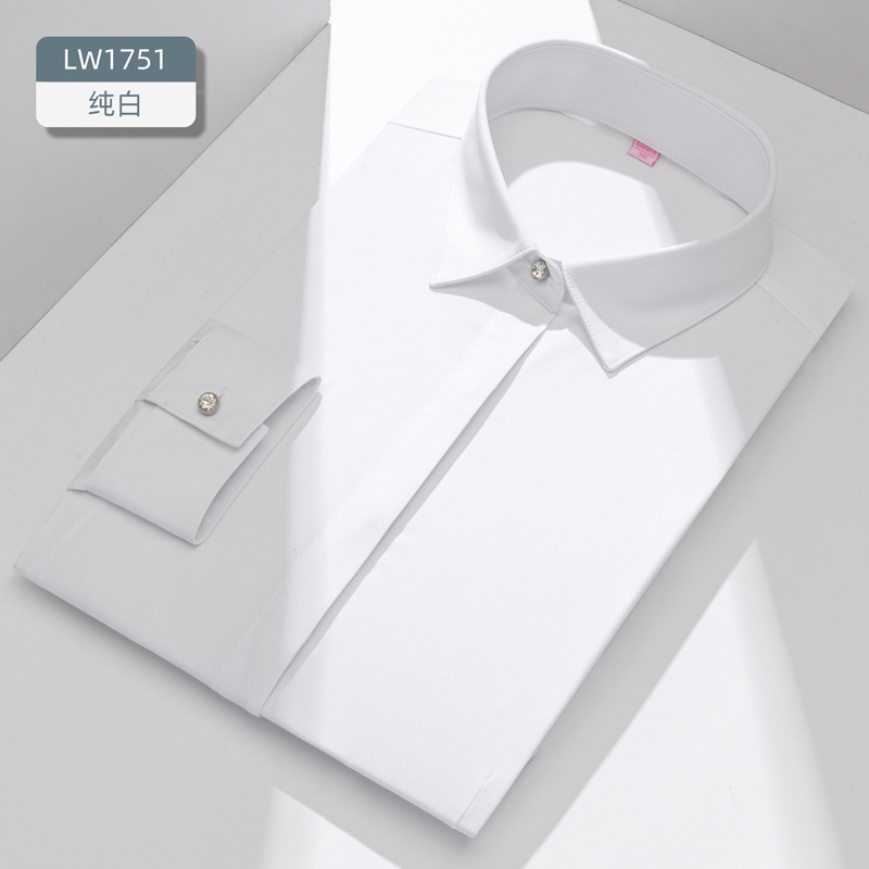 قميص نسائي جديد من ألياف الخيز - مراجعة Women Formal Wear White Shirt وسعره
