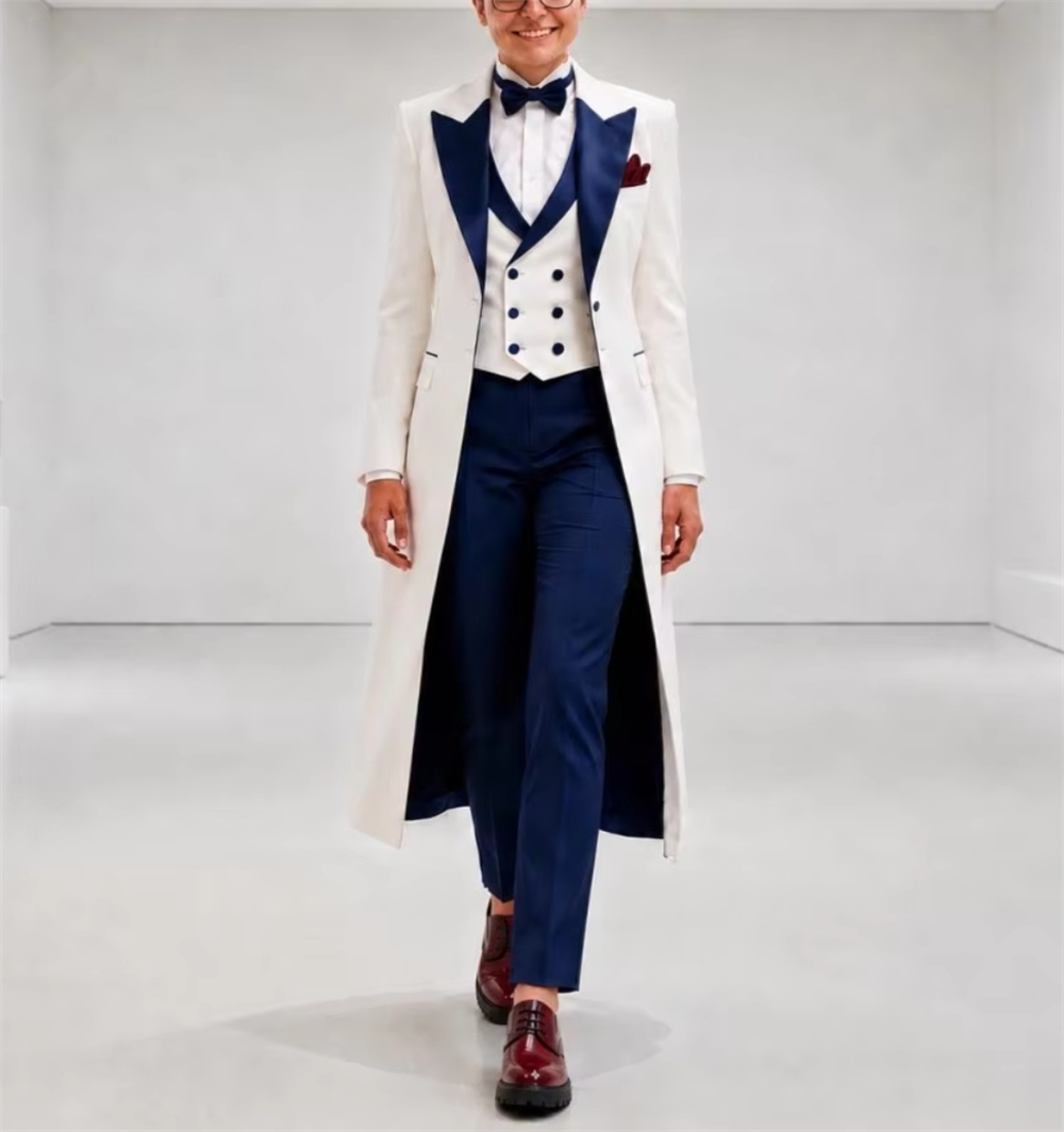 سترة نسائية زرقاء داكنة وبيضاء - مراجعة Women'S Formal Wear For A Wedding وسعره