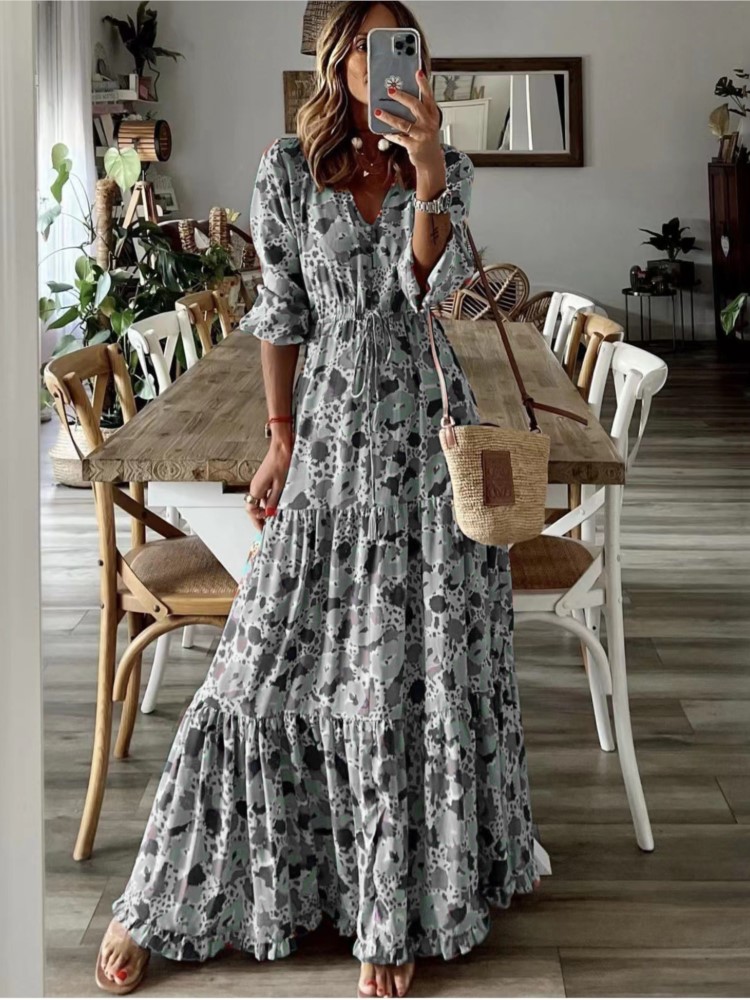 فستان نسائي طويل متأرجح كبير ، - مراجعة Women Formal Wear Zara وسعره